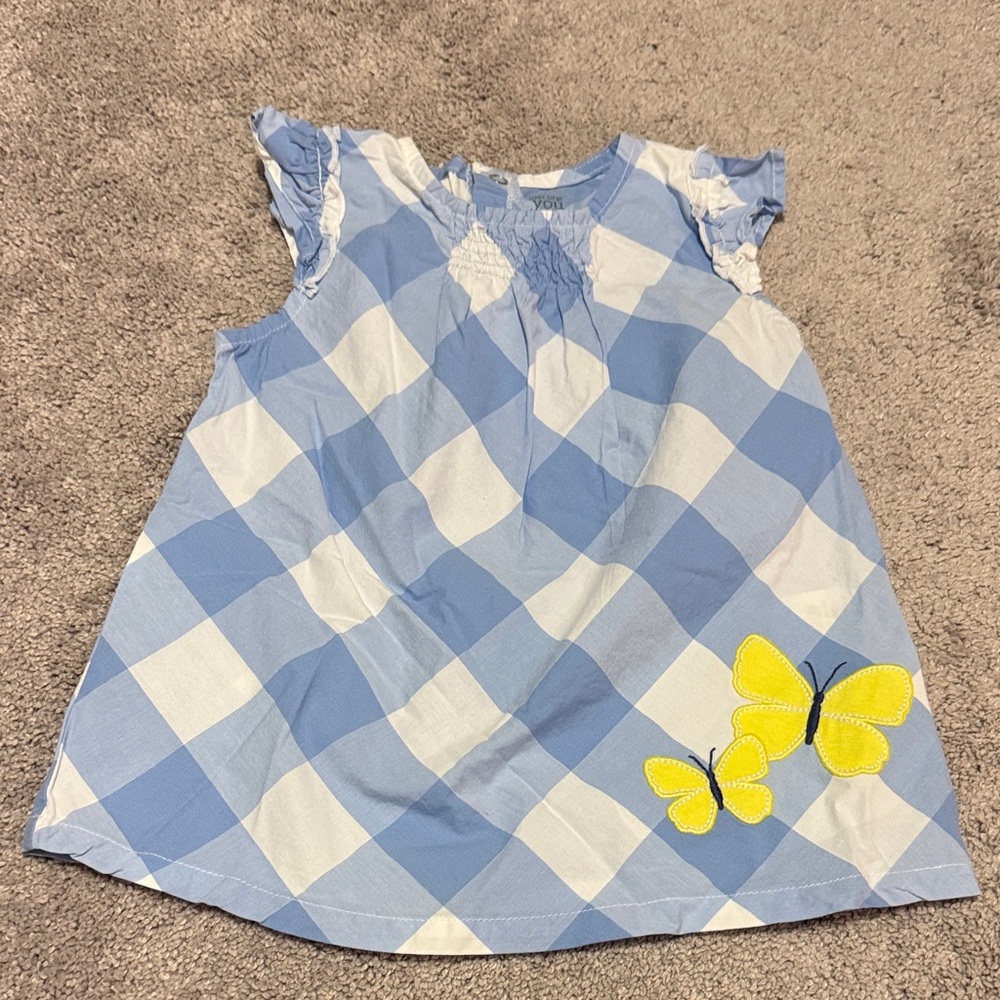 Carter's Blue and White Plaid Dress
